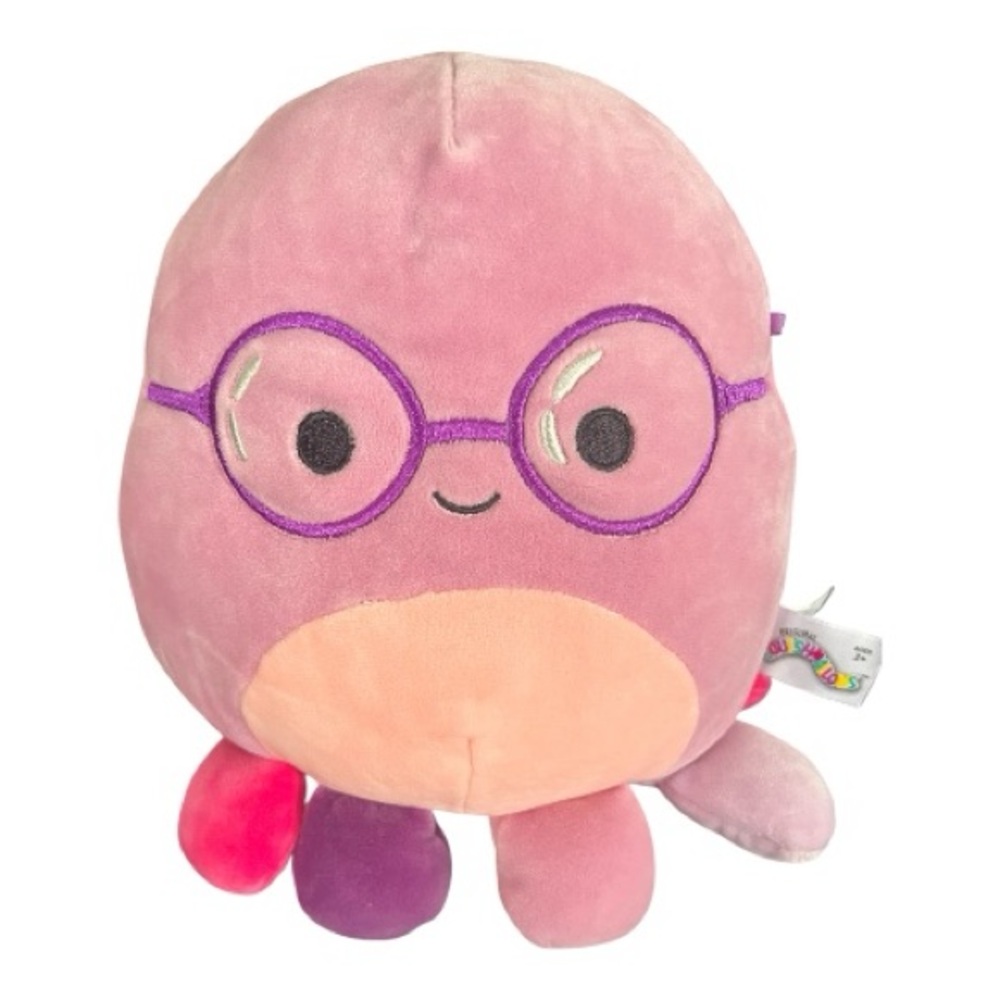 Squishmallows Beula the Octopus Plush‎ Kellytoy Back to School Glasses Plushie